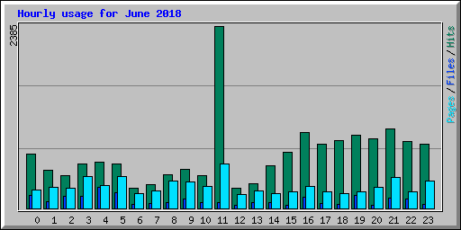 Hourly usage for June 2018